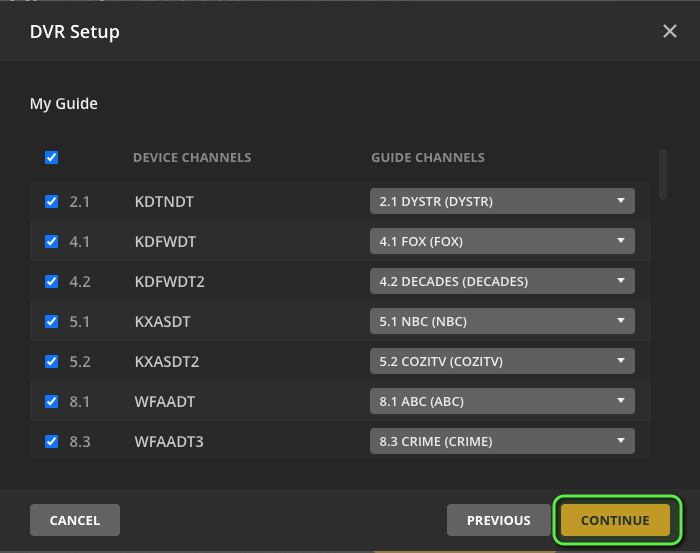 guide channel mapping